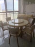 采薇 大理石餐桌家用餐桌椅组合实木白蜡木大圆桌现代简约圆形饭桌 1.2米餐桌(带转盘)+6张餐椅 实拍图