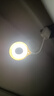 智能语音小夜灯声控灯小台灯便携氛围拍照LED卧室宿舍床头节能灯 USB插口即插即用 白色折叠语音灯【1个装】 实拍图