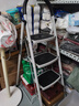 奥鹏 梯子家用四步折叠梯子加厚钢管铁梯宽踏板人字梯单侧工程梯 实拍图