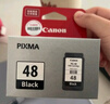 佳能（Canon）PG-48 黑色墨盒(适用E478/E478R/E3480/E418/E4280/E4580) 实拍图