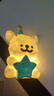 【热销1w+】可爱线条小狗小夜灯生日快乐星星节日生日礼物送女生 蓝色 线条小狗小夜灯【1个装】 实拍图