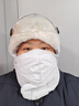 目丸冬季防风面罩雷锋帽女加绒加厚骑行电动车保暖护耳防风套头帽子女 纯色浅灰【帽子+护目镜】 实拍图