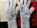 玖慕（JIUMU）绵羊毛保暖手套女冬季加厚针织毛线手套户外开车骑车防寒手套 实拍图