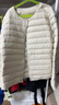 鸭鸭（YAYA）佟丽娅同款轻薄羽绒服女短款韩版休闲保暖羽绒内胆轻便排骨外套男 米白色 2XL 实拍图