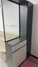 艾琪杉入户玄关柜鞋柜一体靠墙正对门客厅酒柜玻璃门屏风奶油风隔断柜子 右柜【奶白配深灰】100*35*210 实拍图