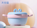 COOKSS婴儿辅食碗恒温注水保温碗316不锈钢宝宝婴幼儿吃饭儿童餐具浅蓝 实拍图