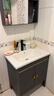 DAFIFY落地智能浴室柜陶瓷一体盆洗手盆柜组合卫生间洗脸盆阳台洗漱台池 绅士灰大门加镜柜60cm 实拍图
