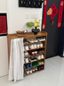 小匠材鞋架家用门口多层入户柜简易玄关防尘收纳鞋柜茶色7层90cm 实拍图