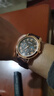 正品男士手表高档休闲石英表简约气质男表皮带高颜值罗马时尚腕表 咖啡色指挥官款 实拍图