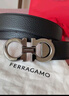菲拉格慕（Ferragamo）腰带男士商务双面板扣皮带牛皮 3.5CM宽 圣诞礼物 送男友礼盒装 黑蓝双面/荔枝纹679710 687611 实拍图