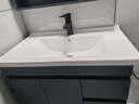 恋派浴室柜 陶瓷一体盆卫生间洗脸盆柜组合悬挂式洗漱台智能洗手盆柜 普通镜柜】珠光灰+陶瓷盆 80cm 实拍图