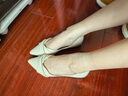 达芙妮（DAPHNE）单鞋女春季2025新款平跟仙女船鞋瓢鞋职业工作孕妇百搭通勤 米色 37 标准码 实拍图