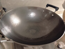 华邦（HUABANG） 华邦大炒锅双耳尖底锅老式铁锅传统炒菜锅无涂层不锈燃气家用锅 36cm圆底无盖 实拍图