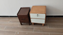 源氏木语实木床头柜北欧卧室收纳柜现代简约储物柜橡木三抽床边柜 【16】橡胶木胡桃色双抽床头柜300*350*435mm 整装 实拍图