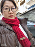 百搭韩版针织毛线红色围巾女2024圣诞冬季高级感新年礼物情侣围脖 针织围巾-酒红色-1个装-保暖 1 实拍图