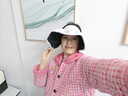 蕉下（beneunder）遮阳帽子黑胶贝壳防晒帽女防紫外线大檐太阳帽空顶帽BM532粉 实拍图