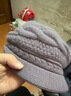 罗蒙毛线帽子女士秋冬季加绒加厚护耳保暖防风防寒送长辈妈妈针织帽 实拍图