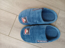 大嘴猴（paul frank）棉拖鞋男士秋冬季室内家居拖鞋毛绒保暖厚底棉鞋男款深蓝280PF607 实拍图