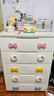 爱丽思收纳柜抽屉式简易衣柜五斗柜储物柜玩具收纳KITTY可爱5层置物柜 实拍图