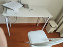 汤能优品可折叠桌电脑桌台式学生长条桌子卧室简易书桌写字学习桌办公培训 【折叠桌椅套装】100*50*74CM 实拍图