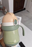 FGA富光儿童保温杯宝宝吸管杯鸭嘴学饮杯316L不锈钢喝水壶水杯子绿色 实拍图