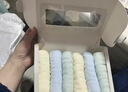 全棉时代婴儿口水巾儿童小毛巾纯棉纱布手帕洗脸面巾礼盒装 黄蓝绿6条/盒 实拍图