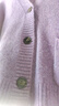 优衣库女装舒芙蕾针织短开衫/外套空调衫通勤478339 73 青紫色 L /160/88A 实拍图