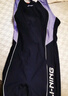 李宁（LI-NING）青少年泳衣女童舒适运动连体无袖平角专业训练泳装7132紫色170 实拍图