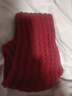 百搭韩版针织毛线红色围巾女2024圣诞冬季高级感新年礼物情侣围脖 【热卖】针织围巾-红色-1个装-保暖超好看 1 实拍图