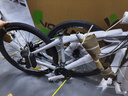 沃雷顿（VORLAD）山地自行车红日300碟刹禧玛诺24速可锁死前叉男士女士通勤单车 白银色27.5*17寸（身高170-185） 实拍图