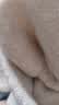 帕什羊绒围巾女100%山羊绒7针加厚草莓交叉针织小围脖 YH-2362 米色 实拍图