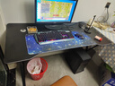 初学者  电脑桌台式家用电竞桌椅套装办公桌简约书桌游戏桌书房写字桌子 子夜黑120*60-电竞纹路 实拍图