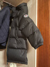 保姆鹅  【风墙】儿童羽绒服宝宝中长款护脸加厚外套保暖童装[NG2664] 炭黑 90 实拍图