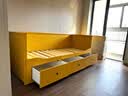 宜家（IKEA）HEMNES汉尼斯沙发床带储物折叠床坐卧两用客厅沙发 黄色｜双床垫【超硬型椰壳纤维】 实拍图
