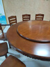卡洛森（KALUOSEN）餐桌 中式实木圆形餐桌带转盘10人家用圆桌吃饭歺桌圆餐桌椅组合 1.8米 餐桌+10椅配转盘（颜色备注） 实拍图