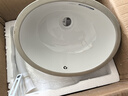 九牧（JOMOO）陶瓷台下盆嵌入式洗手盆洗漱台陶瓷椭圆方形卫生间洗脸盆阳台面盆 16寸椭圆单盆（陶瓷下水+支架） 实拍图