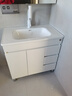 顾家家居（KUKA）落地浴室柜陶瓷一体盆洗脸手盆柜组合洗手台卫浴柜洗漱台G-06204 80cm白色|美妆镜柜 实拍图