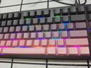 狼蛛（AULA）F87ProV2客制化无线机械键盘电竞游戏专用  蓝牙/2.4G/有线三模连接全键热插拔gasket结构办公键盘 F87ProV2大宗师版【海棠轴】白色等高线 实拍图