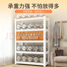 唐辑 书架书柜学生家用落地置物架铁艺图书架子 白色五层120*35*183 实拍图