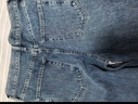 优衣库女装男装宽松廓形牛仔裤/弯刀镰刀裤子479000 482280 479000/67海蓝色 25 /160/64A 实拍图