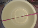 新款圆形家用洗脸盆加厚卫生间厨房洗衣洗菜洗脚宿舍泡脚盆 奶油黄 大号plus【直径37CM】 实拍图