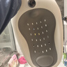 iuu婴儿洗澡盆 可折叠宝宝浴盆大号 洗澡神器躺托浴架新生儿童用品 【北欧灰】+调节感温浴架+脸盆*3 材质：FAD食品级材质检测认证 实拍图