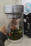 富光双层玻璃杯商务泡茶杯子大容量耐热办公水杯过滤带把银色320ml 实拍图