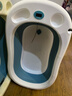 十月结晶婴儿洗澡盆新生儿大号可折叠智能感温格洛里蓝浴盆浴网浴垫3件套 实拍图