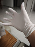 乌斯京（WOLSGIN）一次性手套丁腈手套100只中码橡胶食品级加厚耐用厨房防护丁晴白 实拍图