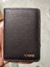 第九城(V.NINE)卡包名片夹头层牛皮送男友送老爸礼物轻薄驾驶证皮套防盗刷NFC防消磁银行卡套迷你小钱包男 咖啡色 实拍图