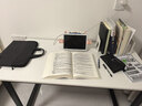 馨美凯电脑桌台式家用简易书桌办公桌简约现代工作台租房卧室学习写字桌 【单桌1.6cm厚桌面】黑架+暖白色 长120cm*宽60cm*高74cm 实拍图