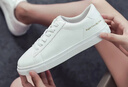 奥古狮登小白鞋女新款2025百搭舒适平底板鞋女韩版学生休闲女鞋子软底防滑 G801全白【四季款】 38 实拍图