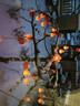 梦选（MENGXUAN）春节太阳能柿子灯串阳台布置庭院灯带户外喜庆氛围灯led灯装饰灯 【柿柿如意】灯笼串丨太阳能灯丨2026新款 免布线丨防水丨晚上自动亮丨10米36灯 实拍图