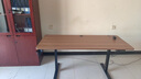 喜米莱【热卖款式】电动升降桌电脑电竞桌台式学习书桌实木办公直播桌子 【单电机】胡桃色+黑腿18mm桌面 长160宽70高75cm 实拍图